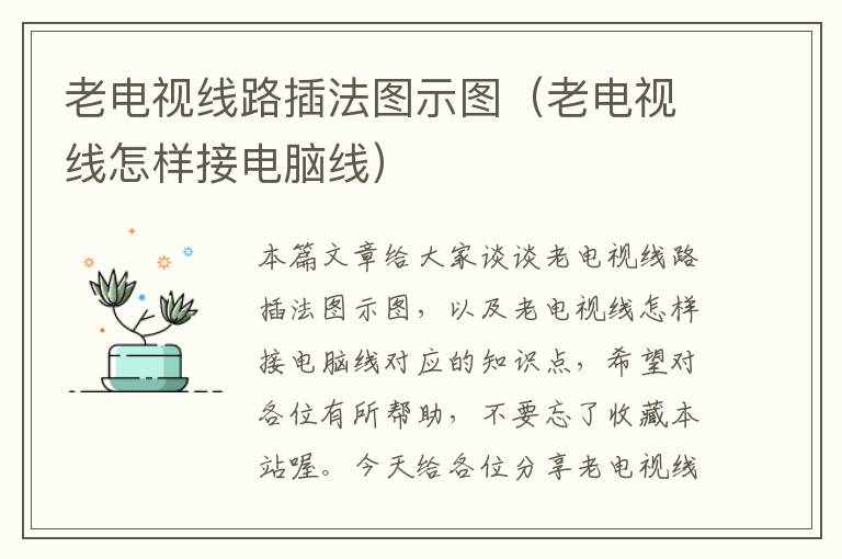老电视线路插法图示图（老电视线怎样接电脑线）