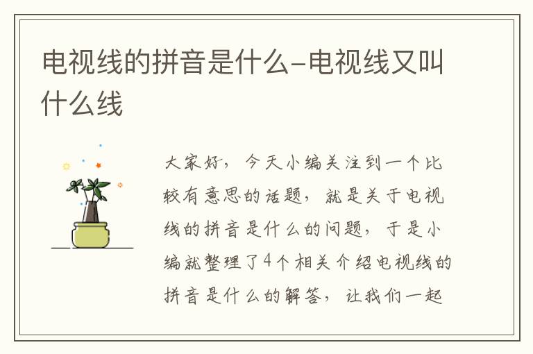 电视线的拼音是什么-电视线又叫什么线