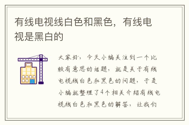 有线电视线白色和黑色，有线电视是黑白的