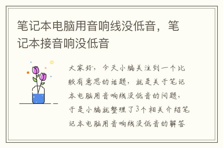 笔记本电脑用音响线没低音,笔记本接音响没低音