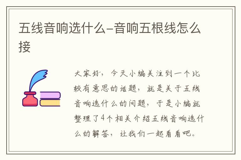 五线音响选什么-音响五根线怎么接