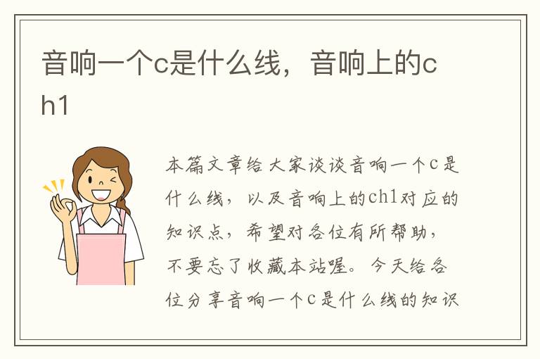 音响一个c是什么线,音响上的ch1