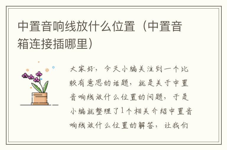 中置音响线放什么位置(中置音箱连接插哪里)