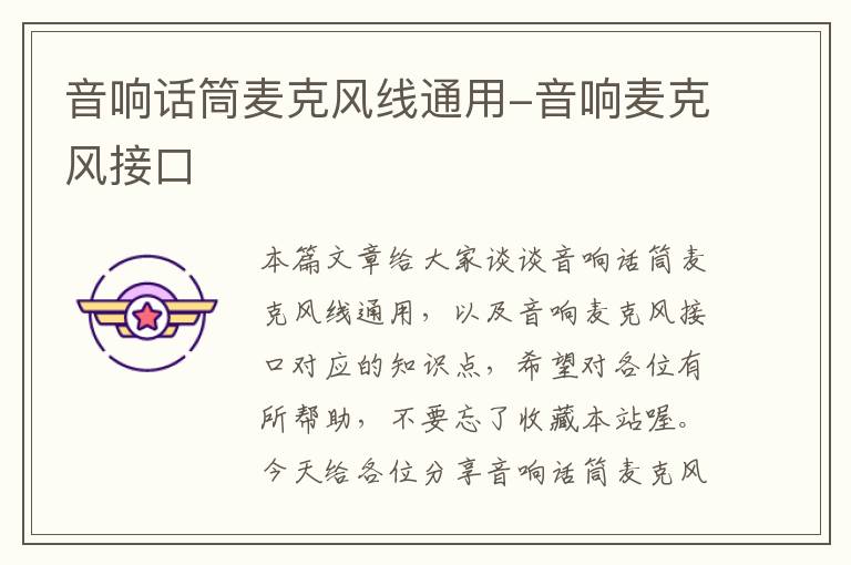 音响话筒麦克风线通用-音响麦克风接口
