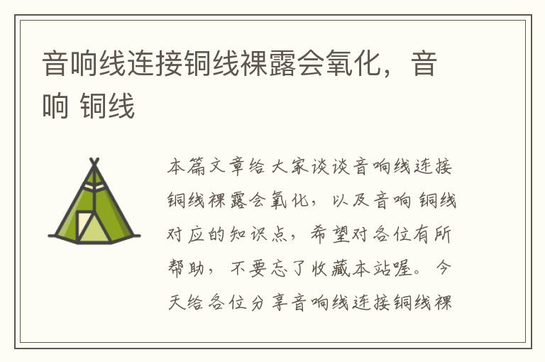音响线连接铜线裸露会氧化,音响 铜线