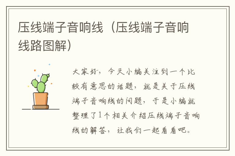压线端子音响线(压线端子音响线路图解)