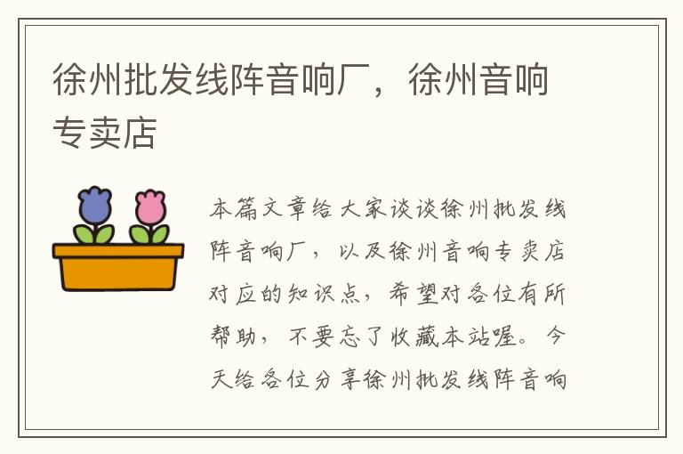 徐州批发线阵音响厂,徐州音响专卖店