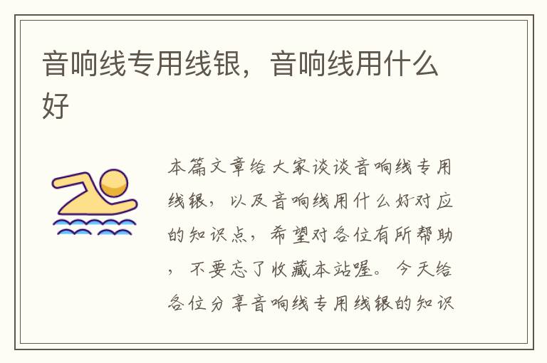 音响线专用线银,音响线用什么好