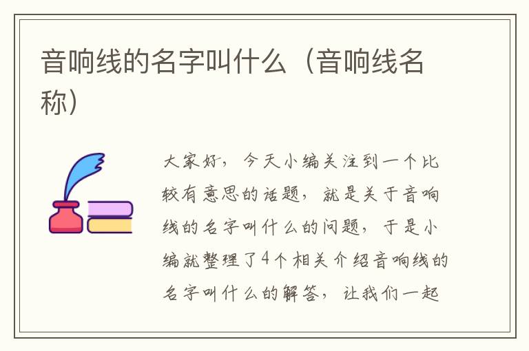 音响线的名字叫什么(音响线名称)