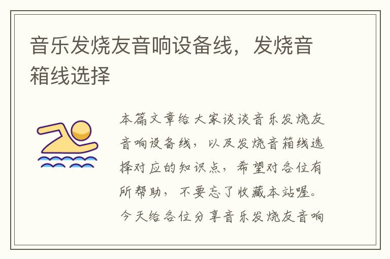 音乐发烧友音响设备线,发烧音箱线选择