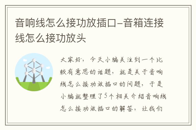 音响线怎么接功放插口-音箱连接线怎么接功放头