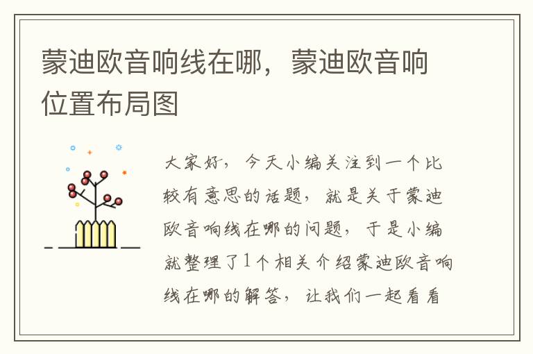 蒙迪欧音响线在哪,蒙迪欧音响位置布局图