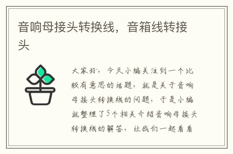 音响母接头转换线,音箱线转接头
