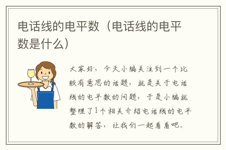 电话线的电平数(电话线的电平数是什么)
