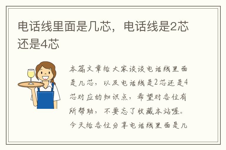 电话线里面是几芯,电话线是2芯还是4芯