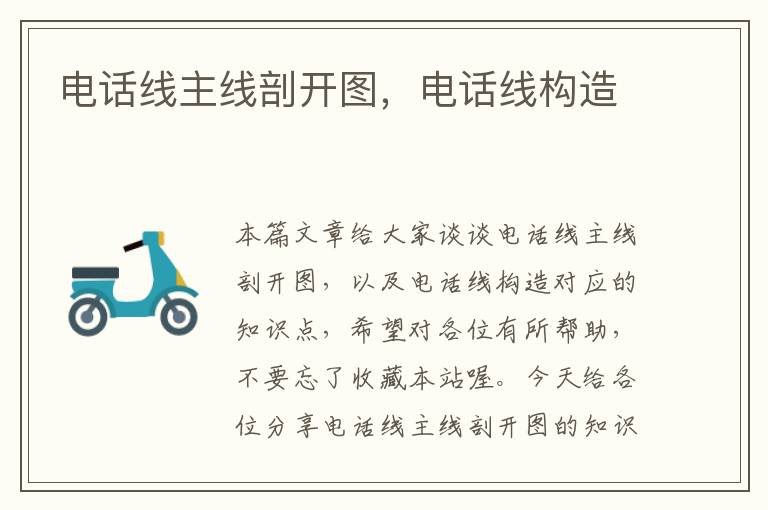 电话线主线剖开图,电话线构造