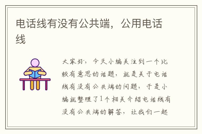 电话线有没有公共端,公用电话线
