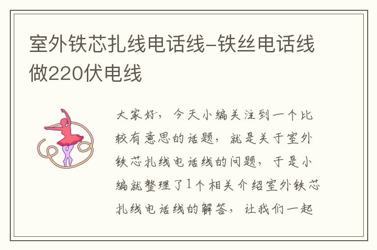 室外铁芯扎线电话线-铁丝电话线做220伏电线