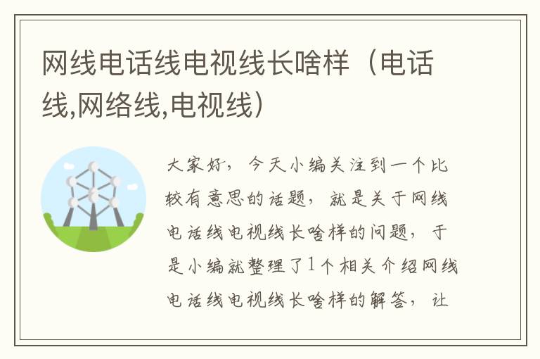 网线电话线电视线长啥样(电话线,网络线,电视线)