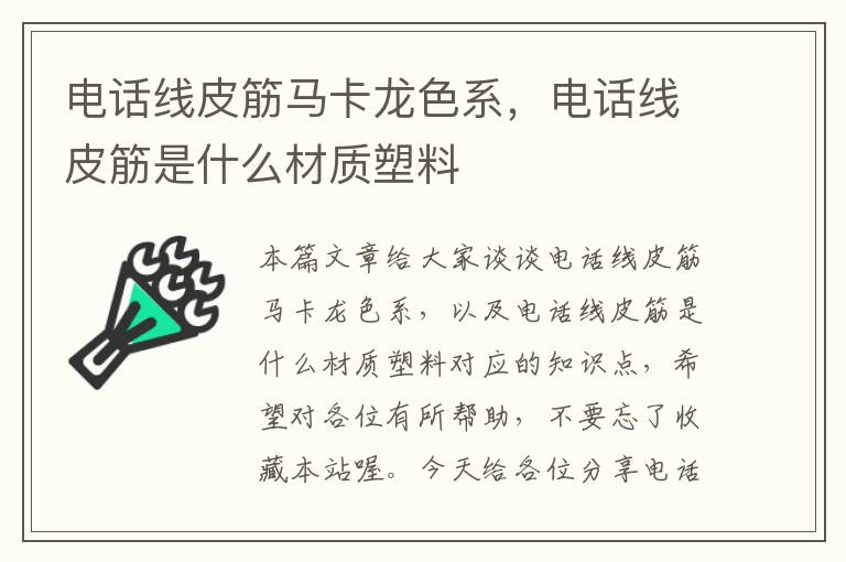 电话线皮筋马卡龙色系,电话线皮筋是什么材质塑料