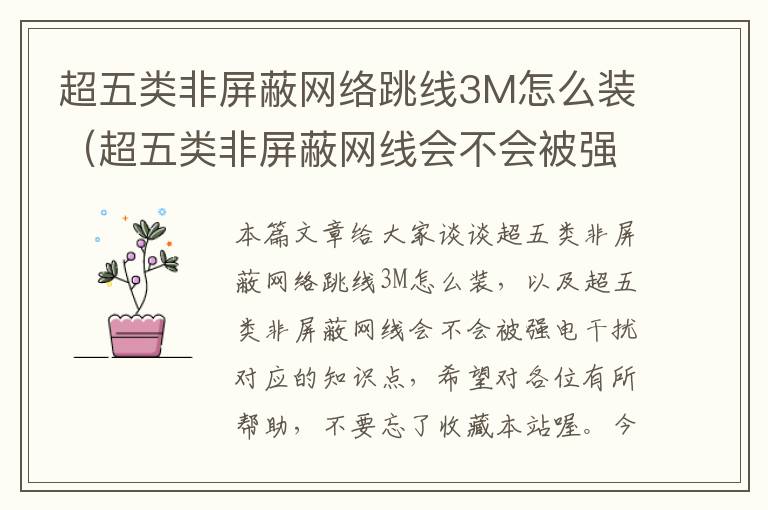 超五类非屏蔽网络跳线3M怎么装(超五类非屏蔽网线会不会被强电干扰)