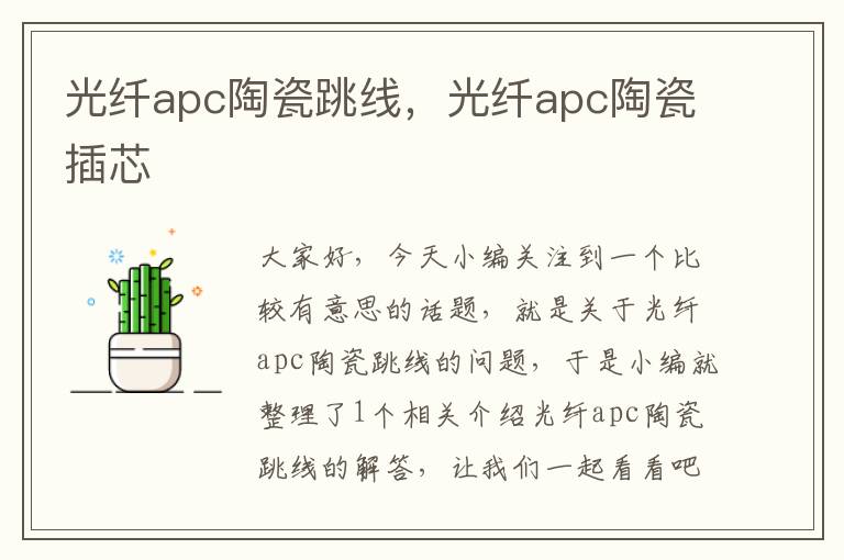 光纤apc陶瓷跳线,光纤apc陶瓷插芯