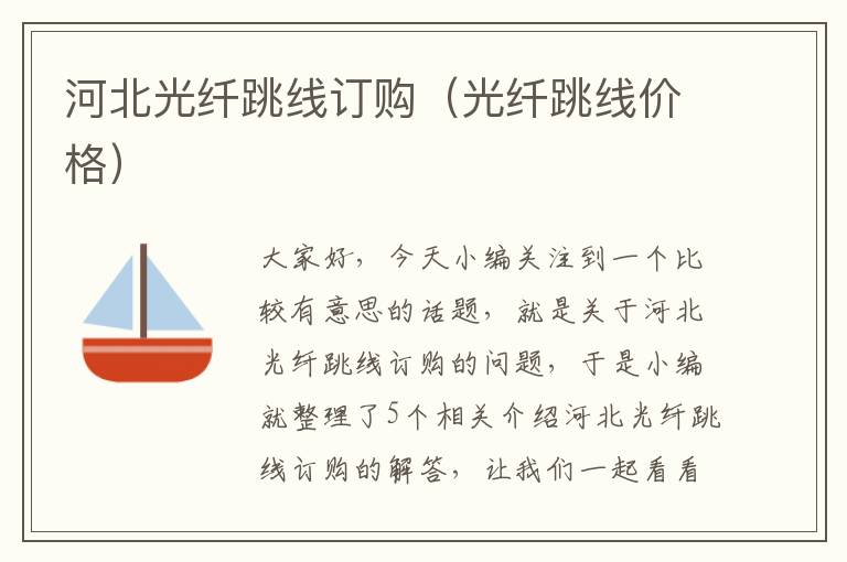 河北光纤跳线订购(光纤跳线价格)