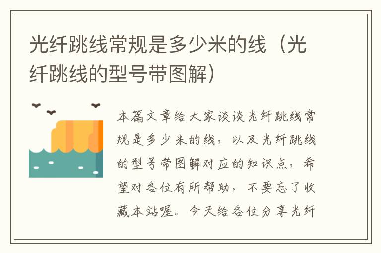 光纤跳线常规是多少米的线(光纤跳线的型号带图解)