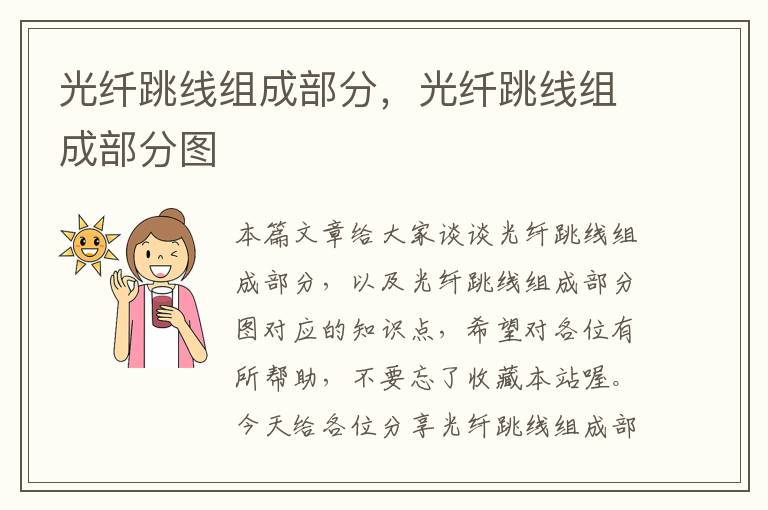 光纤跳线组成部分,光纤跳线组成部分图