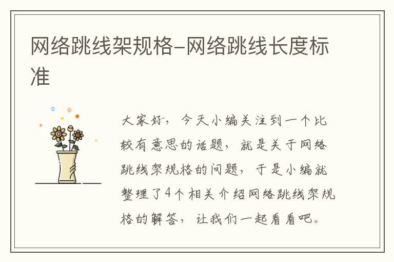 网络跳线架规格-网络跳线长度标准