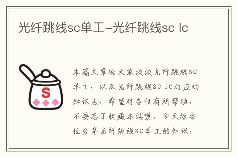 光纤跳线sc单工-光纤跳线sc lc