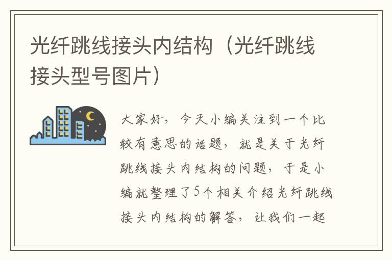 光纤跳线接头内结构(光纤跳线接头型号图片)