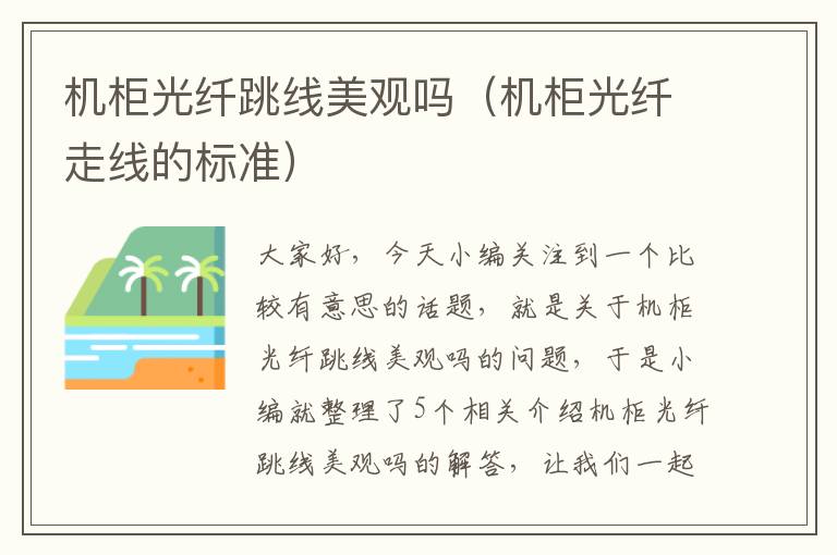 机柜光纤跳线美观吗(机柜光纤走线的标准)
