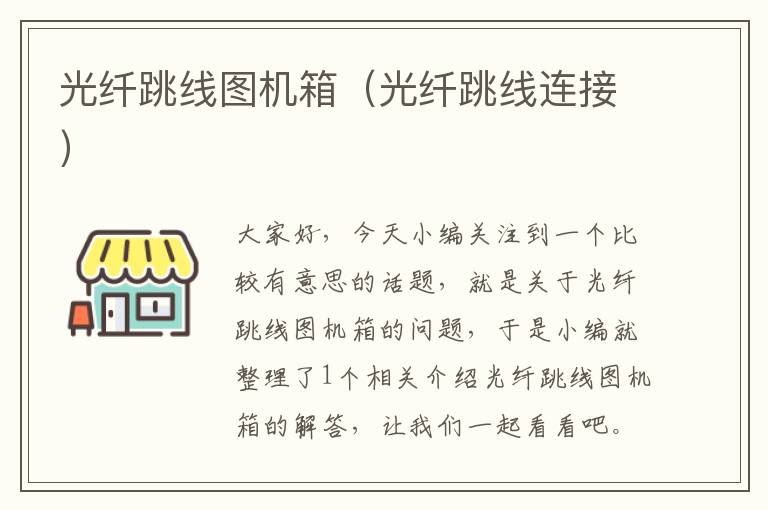 光纤跳线图机箱(光纤跳线连接)