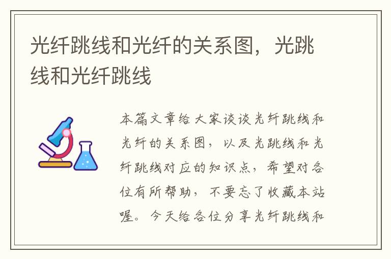 光纤跳线和光纤的关系图,光跳线和光纤跳线