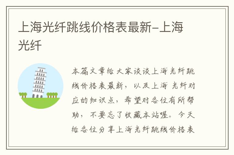 上海光纤跳线价格表最新-上海 光纤